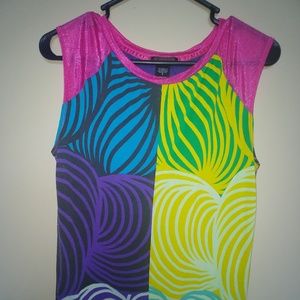 Custo Barcelona size 1 abstract design tank